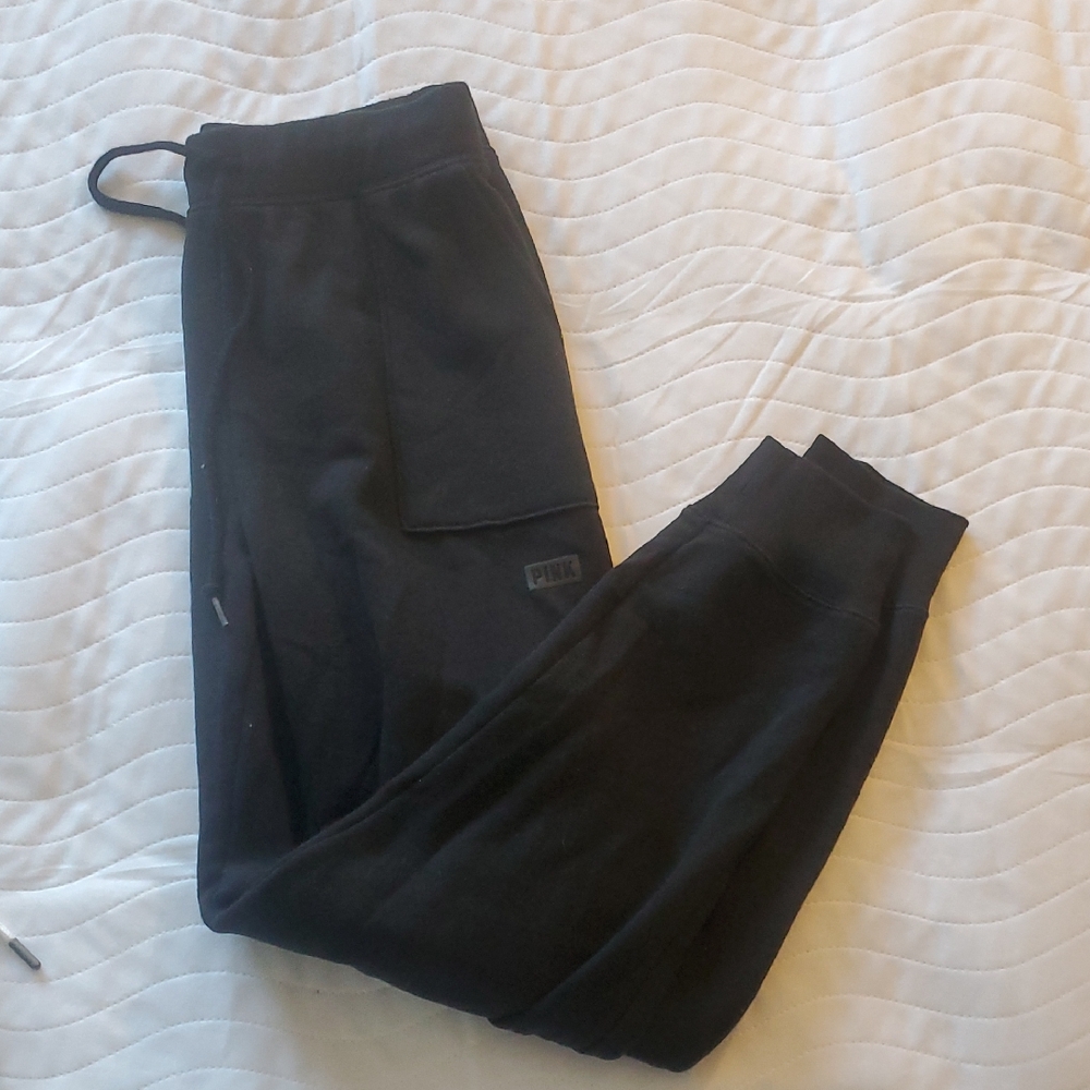 PINK Victoria's Secret Black Track Pants